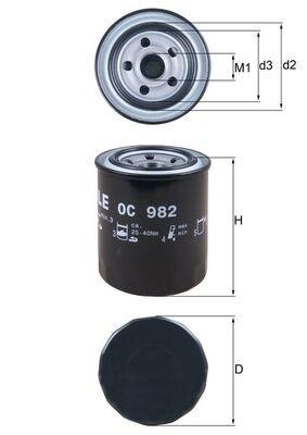 Filtru ulei MAHLE OC982 foto