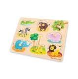 Cumpara ieftin Puzzle din lemn Safari, 9 piese