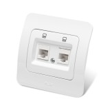 Priză date 2xRJ45 Cat6e alb Jazz - ELBI