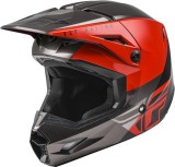 Casca cross/enduro Fly Racing Kinetic Straight Edge, negru/rosu/gri, marime S