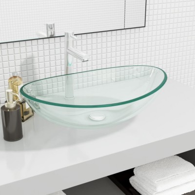 Chiuvetă, transparent, 54,5x35x15,5 cm, sticlă securizată foto
