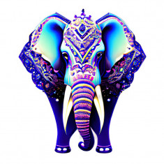 Sticker decorativ, Elefant, Mov, 67 cm, 10126ST