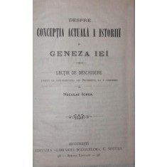 DESPRE CONCEPTIA ACTUALA A ISTORIII SI GENEZA IEI