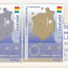 2005 Aderarea Romaniei la Uniunea Europeana LP1682 MNH Pret 0,9+1Lei