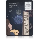 Skin79 Seoul Girl's Beauty Secret mască textilă pentru contururile faciale, cu efect de fermitate 20 g