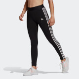 Colanți fitness cu logo Negru Damă, Adidas