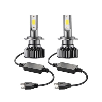 Set 2 becuri LED auto H7, F2 COB, 100W, 6500K, alb rece foto