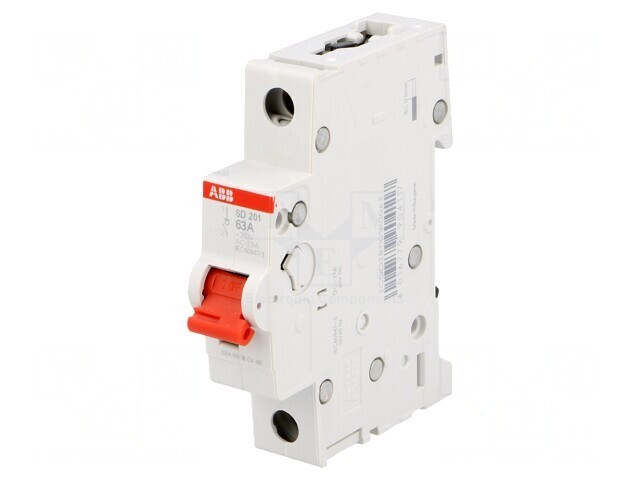 Separator-&Icirc;ntrerupător 1P 63A 253VAC pentru Şină DIN