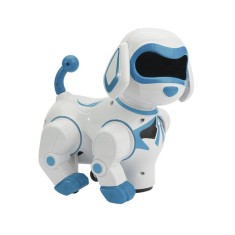 Robotel Caine interactiv, merge, canta si danseaza, Bleu/Alb, ATU-089533 foto