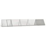 VidaXL Cușcă pentru iepuri, gri, 504,5x80,5x71 cm, oțel galvanizat