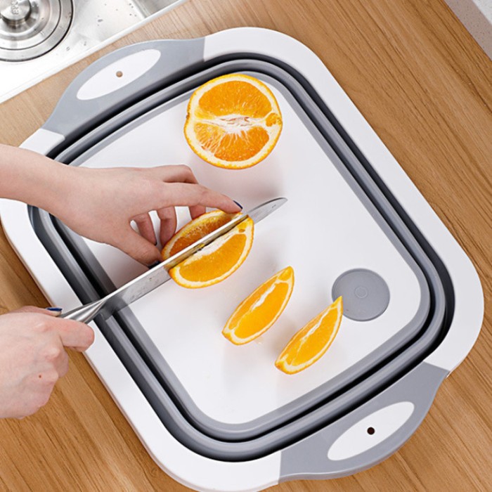 Tocator 3 in 1, tocator, cos depozitare, vas pentru spalare, pliabil , 40x30 cm