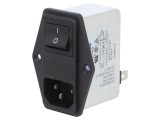 Conector Alimentare AC Soclu Tată 6A 250VAC IEC 60320 RIP0642H2