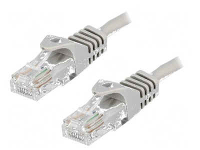 Cabluri patch U/UTP 5e CCA gri 1m RJ45 foto