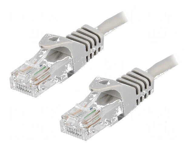 Cabluri patch U/UTP 5e CCA gri 1m RJ45