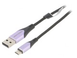 Cablu USB 2.0 A la Micro B 2m Negru, Vention