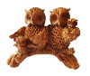 Statueta Decorativa Bufnite Maro, 14cm, Rasina, Aspect Vintage - Obiect Decor Casa, Cadou Deosebit