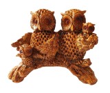 Cumpara ieftin Statueta Decorativa Bufnite Maro, 14cm, Rasina, Aspect Vintage - Obiect Decor Casa, Cadou Deosebit