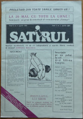 Ziarul Satirul , an 1 , numarul 1 si 2 ; Director Horatiu Malaele foto
