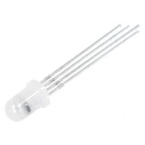 LED 5mm RGB Convex 30&deg; - Interval de temperatură: -30&deg; p&acirc;nă la 85&deg;C, Nr. term: 4