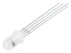 LED 5mm RGB Convex 30&deg; - Interval de temperatură: -30&deg; p&acirc;nă la 85&deg;C, Nr. term: 4