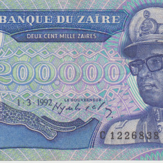 M1 - Bancnota foarte veche - Zair - 20000 zaire