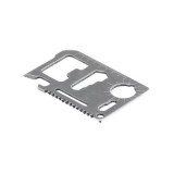 Cutit multifunctional de buzunar cu 11 functii, tip card, din otel inoxidabil, Dalimag, husa, Wallet Ninja