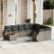 Gossi set mobilier de gradina cu perne, 10 piese, gri, poliratan