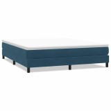 Cumpara ieftin Pat cu arcuri fara saltea Albastru inchis 180x210 cm catifea