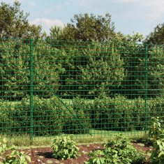 vidaXL Gard plasă de sârmă, verde, 1,6x25 m, oțel galvanizat