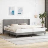 vidaXL Cadru de pat cu headboard Gri deschis 180 x 200 cm Catifea 42027521