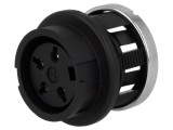Conector DIN mamă 4 pini, lipire, 5A, IP40 - C091B