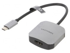 Adaptor HDMI 1.4 USB C 0.15m Negru Gri