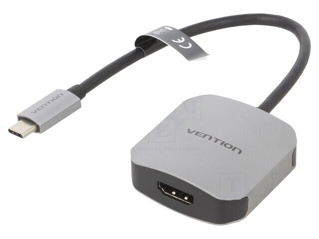 Adaptor HDMI 1.4 USB C 0.15m Negru Gri