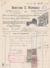 Factura Dimitrie T. Popescu Atelier Lacatuserie constructiuni fer BUCURESTI 1921