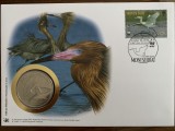 Montserrat - pasari - FDC cu medalie, fauna wwf