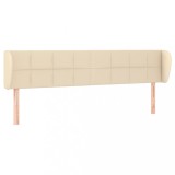 Cumpara ieftin Tablie de pat cu aripioare crem 163x23x78/88 cm material textil