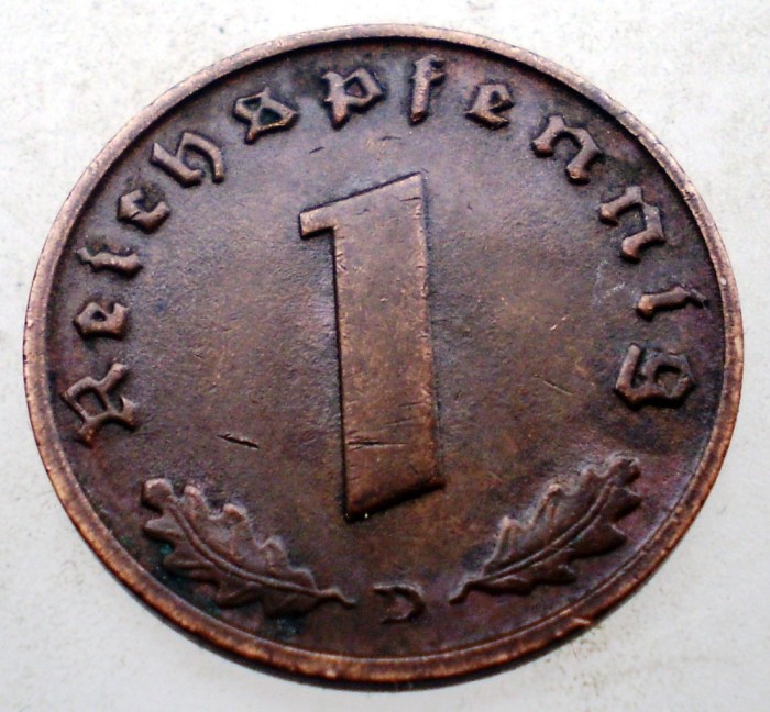 B.062 GERMANIA 1 REICHSPFENNIG 1938 D