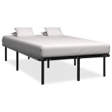 Cumpara ieftin Cadru de pat, negru, 140 x 200 cm, metal