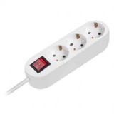 Prelungitor 3x1.5mm 3 prize 10m intrerupator, Bachmann