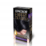 Vopsea de Par Loncolor Expert Oil Fusion 1.9, Negru Albastrui, 100 ml, Vopsea de Par fara Amoniac, Vopsea de Par Permanenta, Vopsea de Par Albastra, V