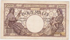 ROMANIA 2000 lei Octombrie 1944 Uzata