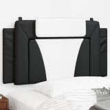 vidaXL Pernă pentru tăblie pat, negru și alb, 100cm, piele artificială