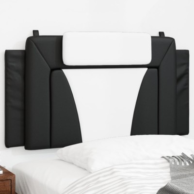 vidaXL Pernă pentru tăblie pat, negru și alb, 100cm, piele artificială foto