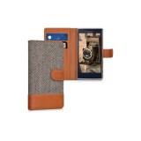 Husa pentru Sony Xperia X Compact, Textil, Maro, 39645.03