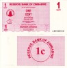 ZIMBABWE 1 cent 2006 BEARER CHEQUE UNC!!!