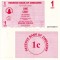 ZIMBABWE 1 cent 2006 BEARER CHEQUE UNC!!!