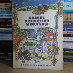 DUMITRU TOMA - ORASUL PITICOTILOR MINCINOSI * ILUSTRATII CRINA IONESCU , 1983