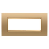 Rama Gewiss Chorus Lux GW16206XG, 6 module, auriu, pentru priza / intrerupator