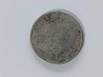 Moneda argint 1 franc 1866 Franta(21) foto