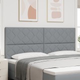Cap de pat LED vidaXL Design cu blocuri de diamant Gri deschis 200 cm Țesătură